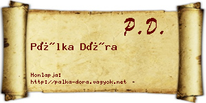 Pálka Dóra névjegykártya