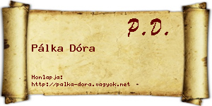 Pálka Dóra névjegykártya